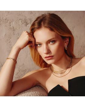 Σκουλαρίκια Ania Haie Two-Tone Sparkling Bold Puffy Spike Hoop Earrings E067-12T - 