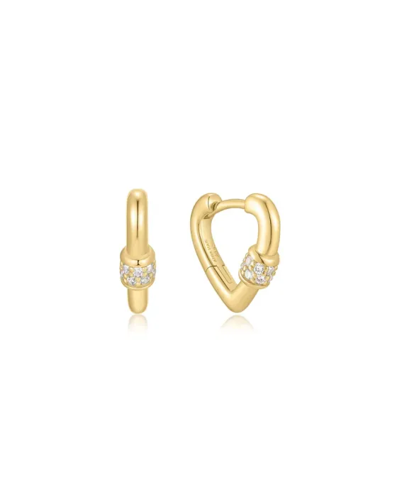 Σκουλαρίκια Ania Haie Mini Heart Clasp Huggie Hoop Earrings E069-04G