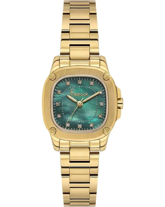 Female watch Freelook Jolie Crystals FL.1.10531-3, Green dial, Bracelet in Stainless Steel