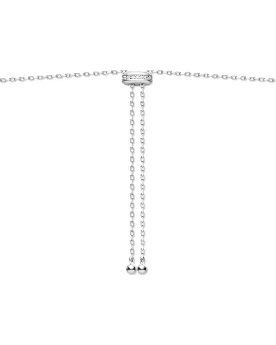 Κολιέ Ania Haie Freshwater Pearl and White Cubic Zirconia Bezel Set Slider N058-06H - 