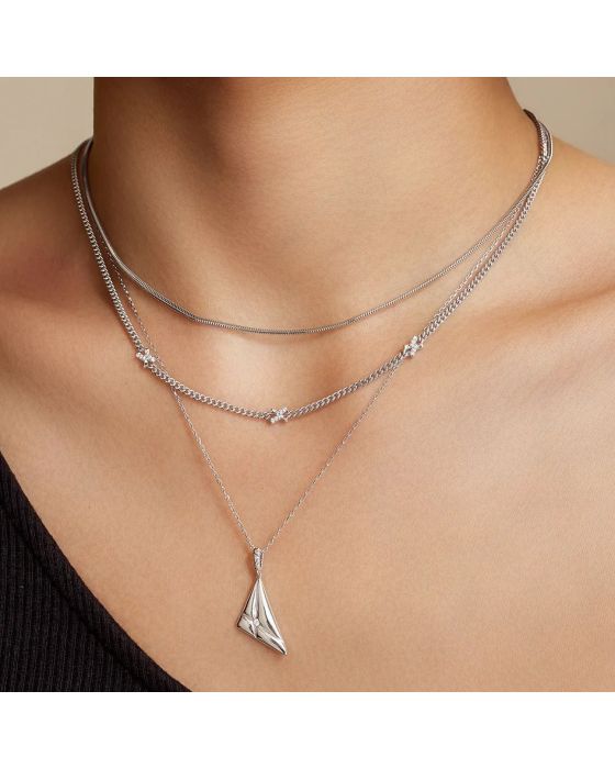 Κολιέ Ania Haie Cross Station Necklace N061-05H - 