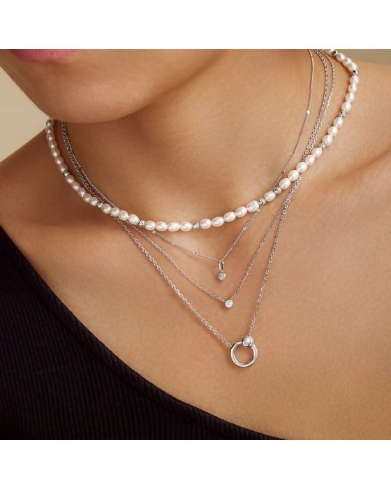 Κολιέ Ania Haie Linked Spheres Chain Necklace N061-02H - 