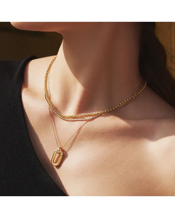 Κολιέ Ania Haie Classic Rolo Chain Necklace N062-04G - 