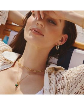 Κολιέ Ania Haie Malachite Reversible Vacation Necklace N063-06G - 
