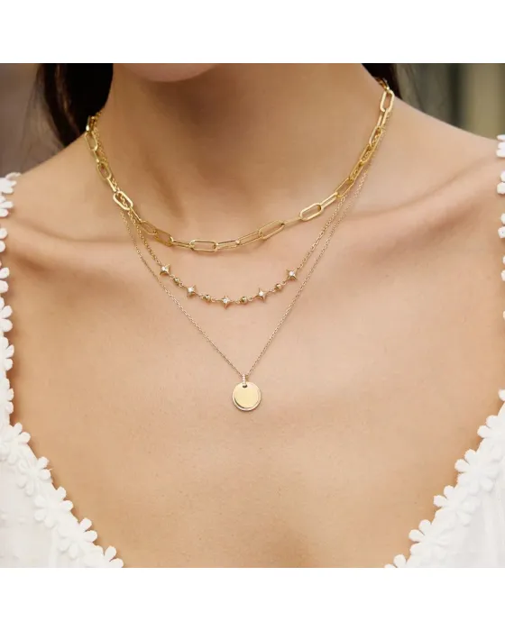 Κολιέ Ania Haie Sparkling Star Station Necklace N064-04G - 