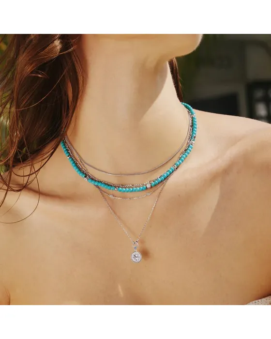 Κολιέ Ania Haie Lab Created Turquoise N063-03H - 