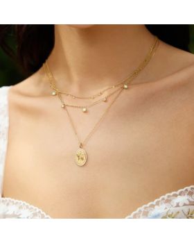 Κολιέ Ania Haie Kyoto Opal Station Necklace N064-03G - 