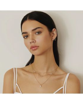 Κολιέ Ania Haie Mini Disc Drop Stacking Necklace N063-02G - 