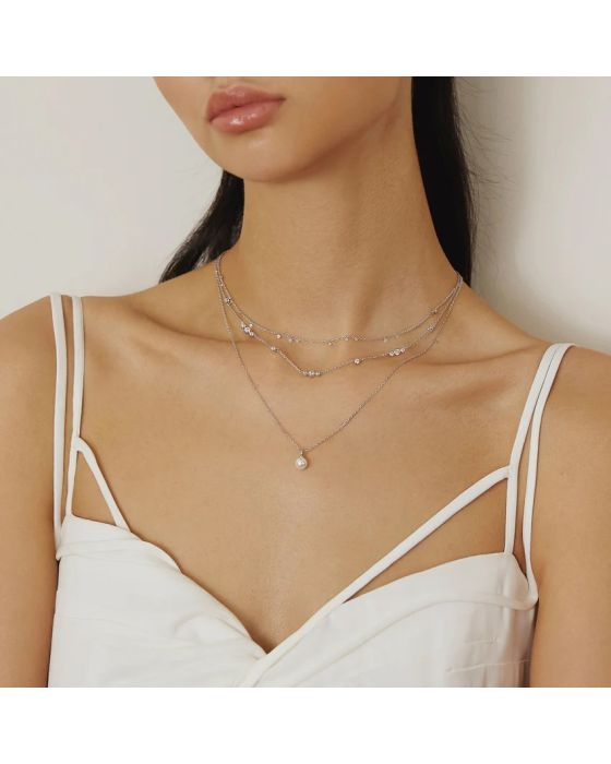 Κολιέ Ania Haie Mini Disc Drop Stacking Necklace N063-02H - 