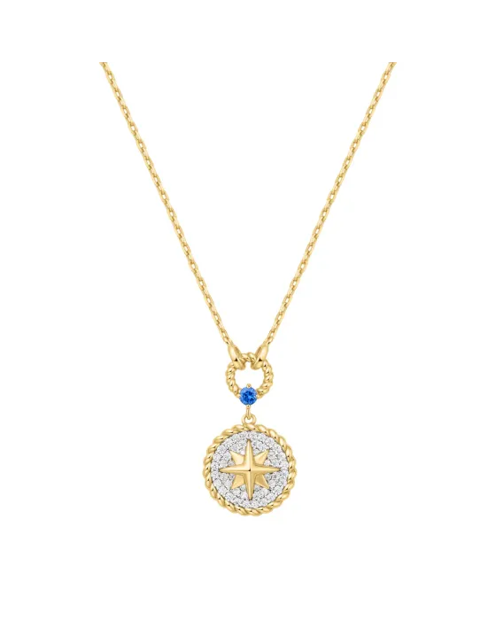 Κολιέ Ania Haie Eight-Pointed Star Signet Necklace N063-05T