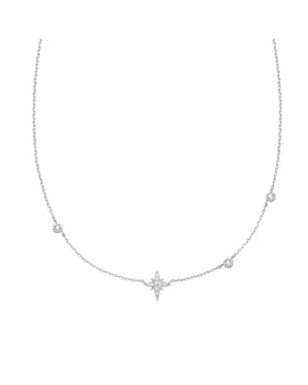 Κολιέ Ania Haie Eight-Pointed Star Cubic Zirconia Station Necklace N065-02H