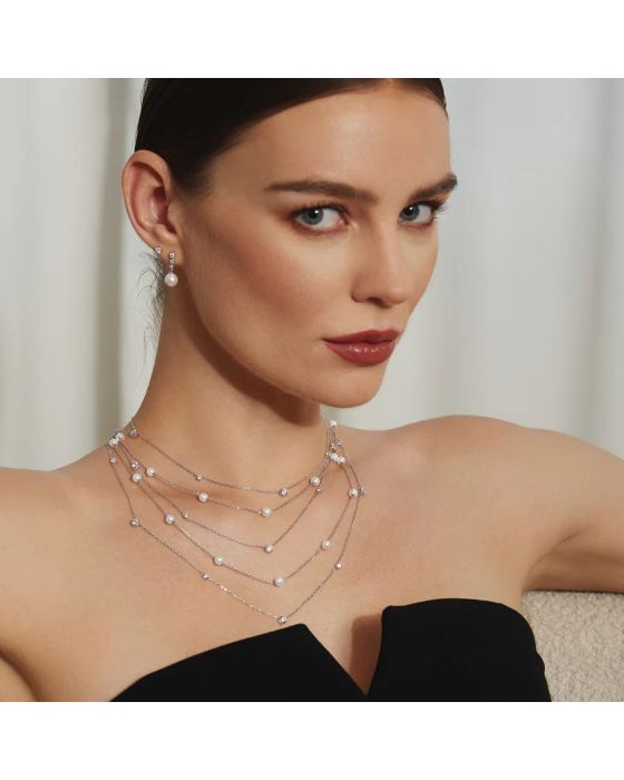 Κολιέ Ania Haie Shell Pearl Station Chain Necklace N065-03H - 