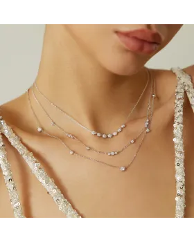 Κολιέ Ania Haie Sparkling Bezel Cubic Zirconia Station Necklace N065-04H - 