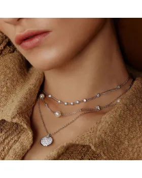 Κολιέ Ania Haie Multi Station Round Stone Chain N066-05H, όψη 2