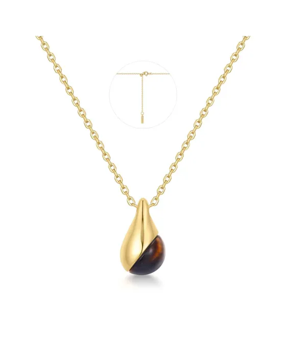 Κολιέ Ania Haie Tiger Eye Droplet Pendant Necklace N068-05G