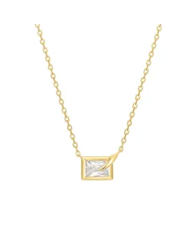 Κολιέ Ania Haie Sparkling Bezel-Set Cube Necklace N069-01G