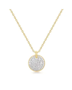 Κολιέ Ania Haie Two-Tone Large Pavé Disc Necklace N069-04T