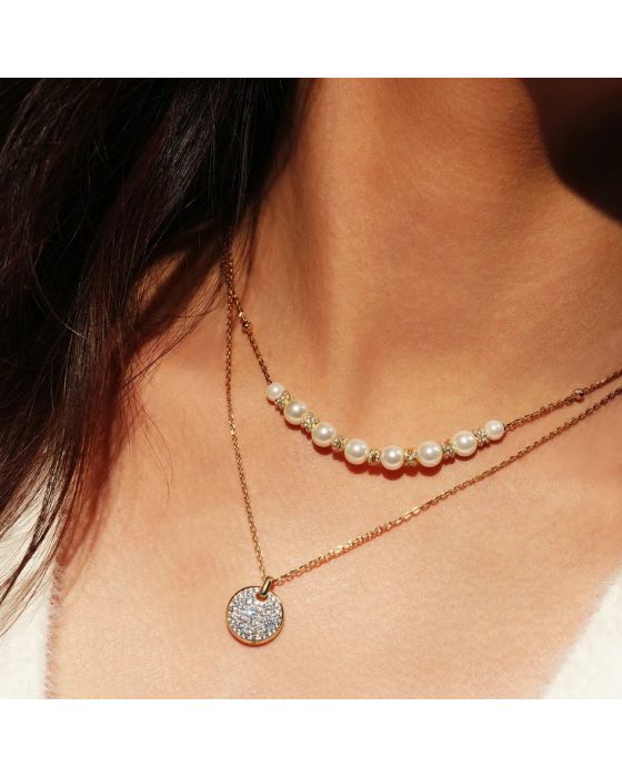 Κολιέ Ania Haie Sparkling Braided Shell Pearl Necklace N069-06G - 