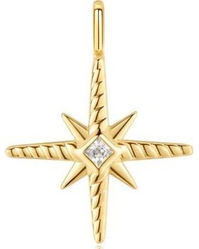 Σύμβολο Ania Haie Gold Turquoise and Cubic Ziconia Star Charm NC060-09G - 