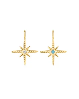 Σύμβολο Ania Haie Gold Turquoise and Cubic Ziconia Star Charm NC060-09G