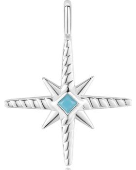 Σύμβολο Ania Haie Silver Turquoise and Cubic Ziconia Star Charm NC060-09H - 
