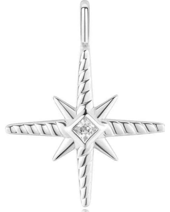 Σύμβολο Ania Haie Silver Turquoise and Cubic Ziconia Star Charm NC060-09H - 