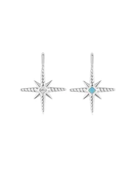 Σύμβολο Ania Haie Silver Turquoise and Cubic Ziconia Star Charm NC060-09H