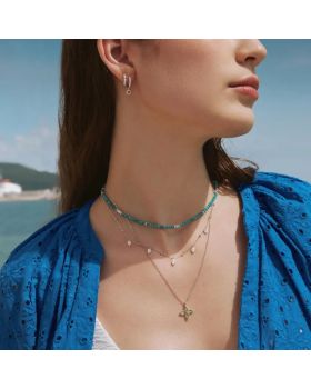 Κολιέ Ania Haie Lab-Created Turquoise N073-02G - 