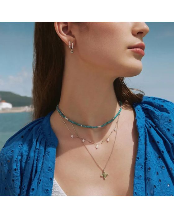 Κολιέ Ania Haie Lab-Created Turquoise N073-02G - 