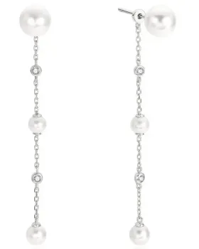 Σκουλαρίκια Ania Haie Cascade Shell Pearl Station Drop E075-11H