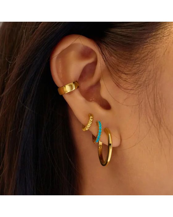 Σκουλαρίκια Anie Haie Aqua Blue Row E073-03G - 