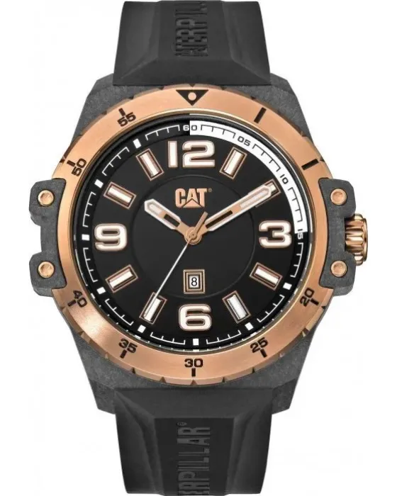 Ανδρικό ρολόι Caterpillar Nomad K019121139, Μαύρο καντράν, Λουρί από Καουτσούκ