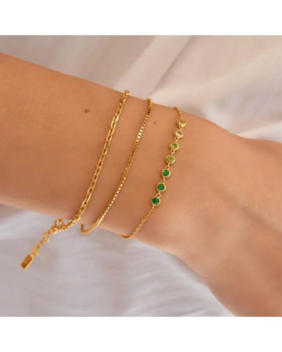 Βραχιόλι Ania Haie Green Bezel B073-04G - 