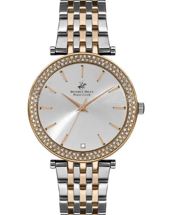 Γυναικείο ρολόι Beverly Hills Polo Club BP3183C.530, Ασημί καντράν, Μπρασελέ από Ανοξείδωτο ατσάλι