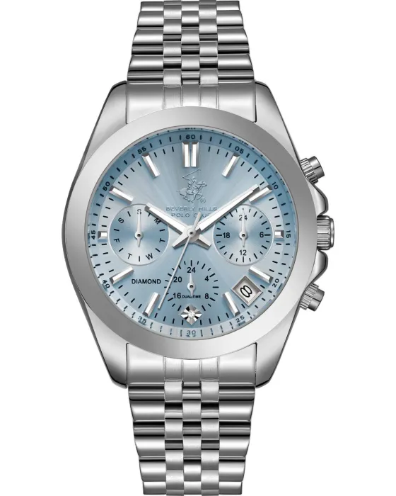 Γυναικείο ρολόι Beverly Hills Polo Club BP3656C.300, Γαλάζιο καντράν, Μπρασελέ από Ανοξείδωτο ατσάλι