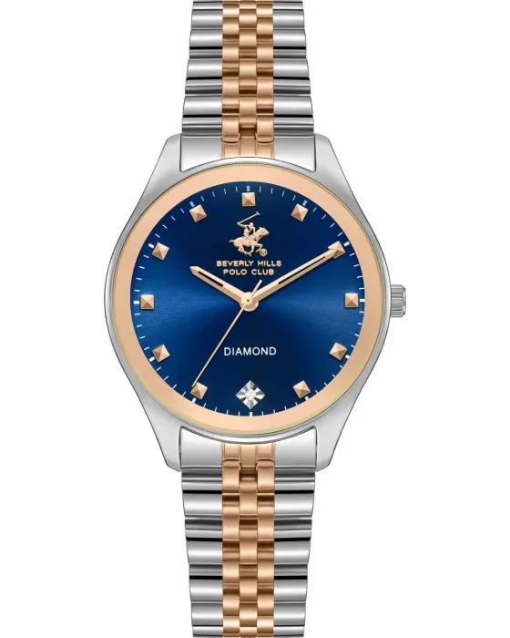 Γυναικείο ρολόι Beverly Hills Polo Club BP3657C.590, Μπλε καντράν, Μπρασελέ από Ανοξείδωτο ατσάλι