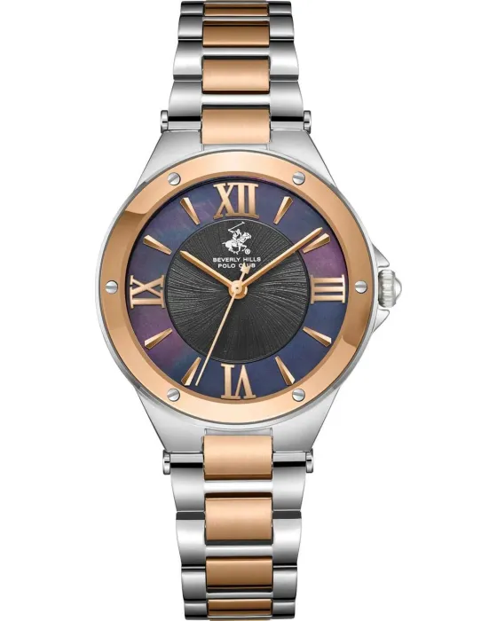 Γυναικείο ρολόι Beverly Hills Polo Club BP3740C.560, Μπλε / Φίλντισι καντράν, Μπρασελέ από Ανοξείδωτο ατσάλι