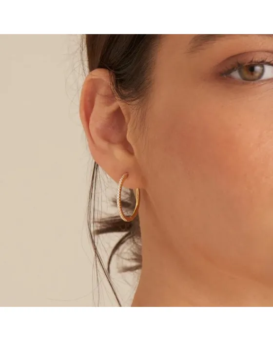 Σκουλαρίκια Ania Haie Glam Hoop E037-07G - 