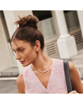 Σκουλαρίκια Anie Haie Shell Pearl Bloom E069-06G - 