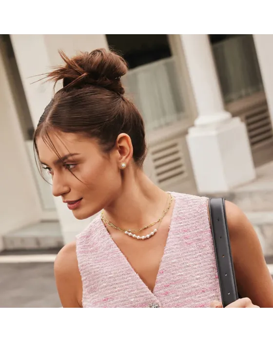 Σκουλαρίκια Anie Haie Shell Pearl Bloom E069-06G - 