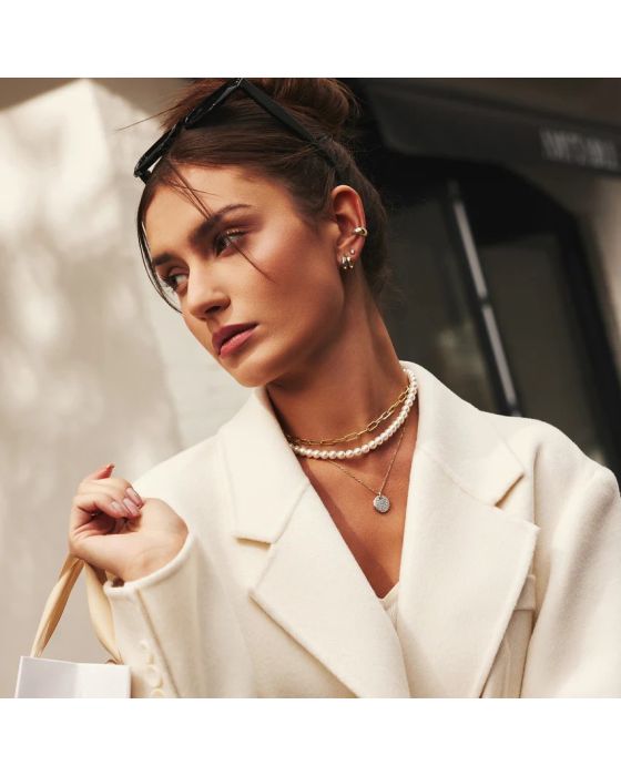 Σκουλαρίκια Ania Haie Duet Mixed Huggie Hoop E069-08T - 