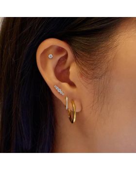 Σκουλαρίκι Ania Haie Heart Barbell E070-03G - 