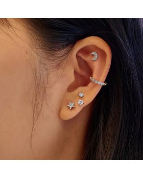 Σκουλαρίκι Ania Haie Crescent Moon Barbell E070-07H - 