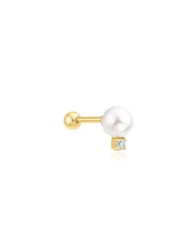Σκουλαρίκι Ania Haie Pearl with Sparkling Accent Barbell E070-14G