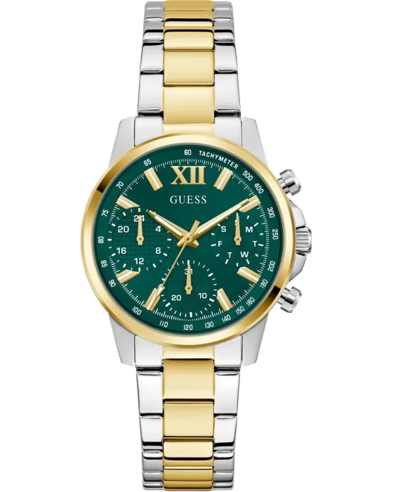 Γυναικείο ρολόι Guess Bailey GW0933L7, Πράσινο καντράν, Μπρασελέ από Ανοξείδωτο ατσάλι