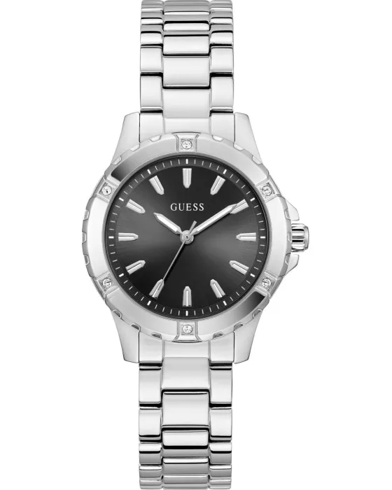 Γυναικείο ρολόι Guess Mist GW0948L1, Μαύρο καντράν, Μπρασελέ από Ανοξείδωτο ατσάλι