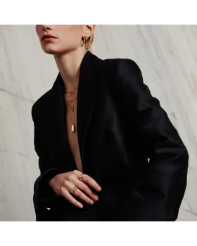 Κολιέ Ania Haie Gold Sparkling Tag N067-02G - 