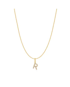 Κολιέ Ania Haie Gold Letter R Initial N074-26G