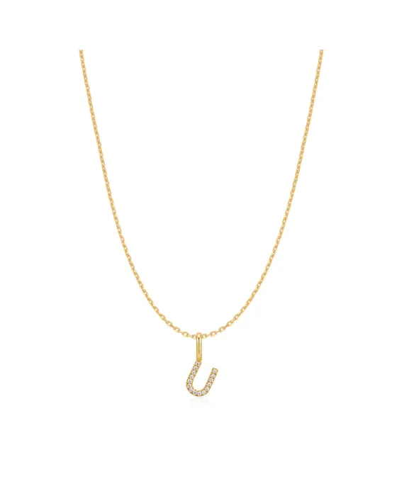 Κολιέ Ania Haie Gold Letter U Initial N074-29G