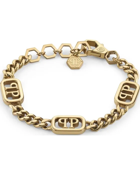 Βραχιόλι Philipp Plein Lettering PJ1AA28BU, Ανοξείδωτο ατσάλι, Χρυσό